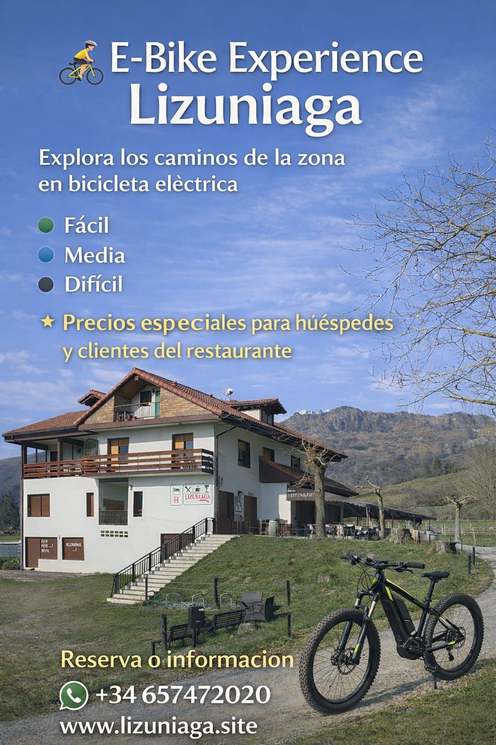 Ruta en bici mas ducha mas menu